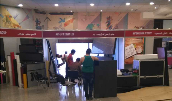 钱柜QG777埃及LED显示屏展会