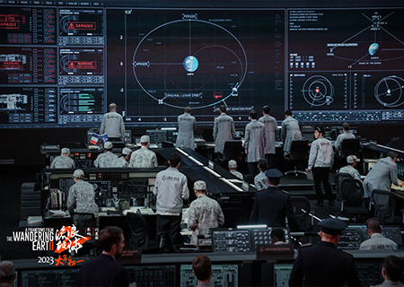 钱柜QG777LED显示屏在电影《流浪地球2》中大放异彩